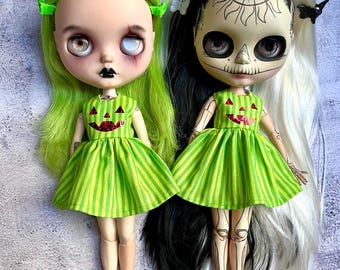 MADE TO ORDER Summerween Dress for Blythe Dolls