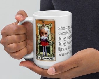 ARIES The Emperor Tarot Card Zodiac Sign Blythe Doll Mug