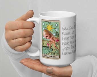 AQUARIUS The Star Tarot Card Zodiac Sign Blythe Doll Mug