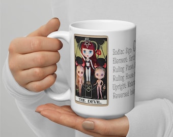 CAPRICORN The Devil Tarot Card Zodiac Sign Blythe Doll Mug