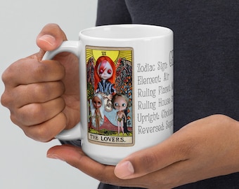 GEMINI The Lovers Tarot Card Zodiac Sign Blythe Doll Mug