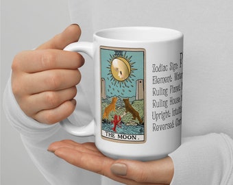 PISCES The Moon Tarot Card Zodiac Sign Blythe Doll Mug