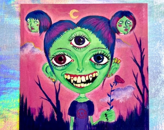 BooBoo Art by Daisy Solis  Vinyl Sticker 3x3 inches