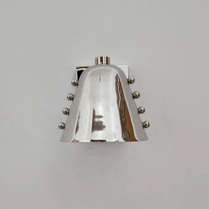 Polished Chrome Cone Wall Sconce Mid Century Rivet Design