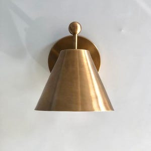Handcrafted Brass Wall Sconce : Vintage Finial Accent Light- Pair