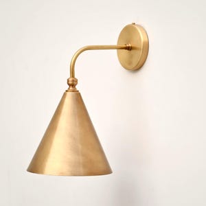 Brass Wall Sconce – Vintage Modern Light for Bedroom or Hallway