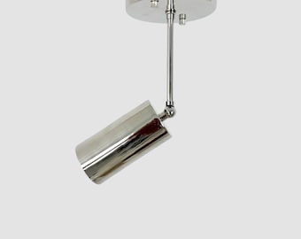 Foco de techo ajustable de latón, foco direccional hecho a mano para cocina, pasillo e iluminación de acento.