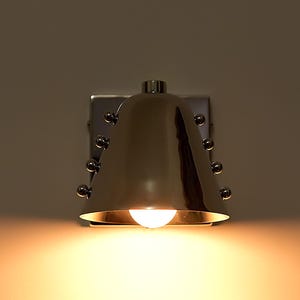 Polished Chrome Cone Wall Sconce – Mid-Century Rivet Design