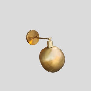 Brass Half-Globe Wall Sconce – Handmade Modern Sputnik Wall Light for Bedroom, Hallway, or Living Room