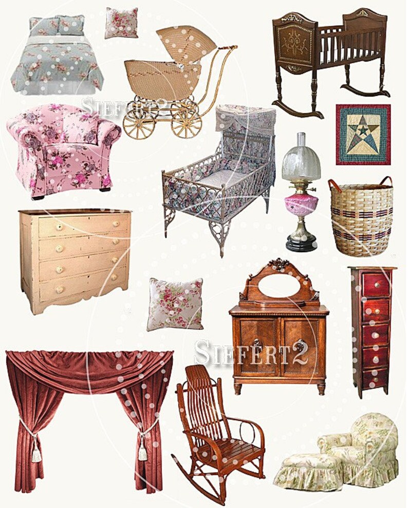Misc. Furniture Items Collage Sheet 22mfic You Will Get a Jpeg Etsy