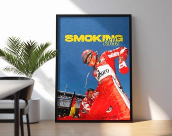 F1, Formula 1, Vintage Poster, Retro Art Print, Canvas Wall Art, Premium Canvas Wall Art, Gift for dad