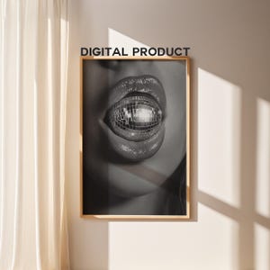 Disco Print, Disco Poster, Trendy Wall Art, Preppy Bar Cart Art, Disco Ball Print, Printable Art, Retro Wall Decor, Trendy Retro 70s Decor