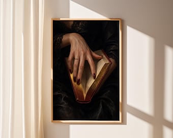 Feminine Wall Art, The Quiet Touch Sensual Vintage Book Wall Art, Moody Vintage Aesthetic Print Trendy Feminist Poster, Feminine Wall Art