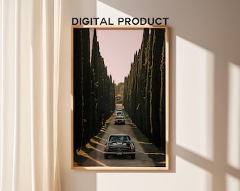 Poster di auto di lusso, estetica di vecchia data, arte murale di moda, poster di auto retrò, stampe di lusso, stampe murali stampabili