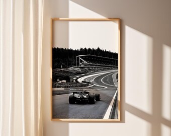 F1モナコポスター、ヴィンテージF1ウォールアート、セナとマンセル