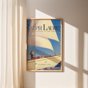 Póster de revista de moda, póster de revista de moda vintage, lienzo de moda retro, impresión de moda de lujo, Ralph Lauren antiguo, lienzo para pared.