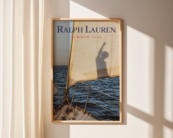 Fashion Magazine Poster, Vintage Fashion Magazine Poster, Retro Fashion Canvas Art, Luxury Fashion Print, Old Ralph Lauren, Canvas Wall Art