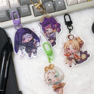 Sleutelhanger Elizabeth Raora Gigi Cecilia Bijou Ina - Vtuber Hololive Charm afbeelding 2