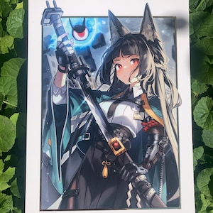 ZZZ Miyabi Poster - Zenless Zone Zero Gold Foil Postcard 5x7