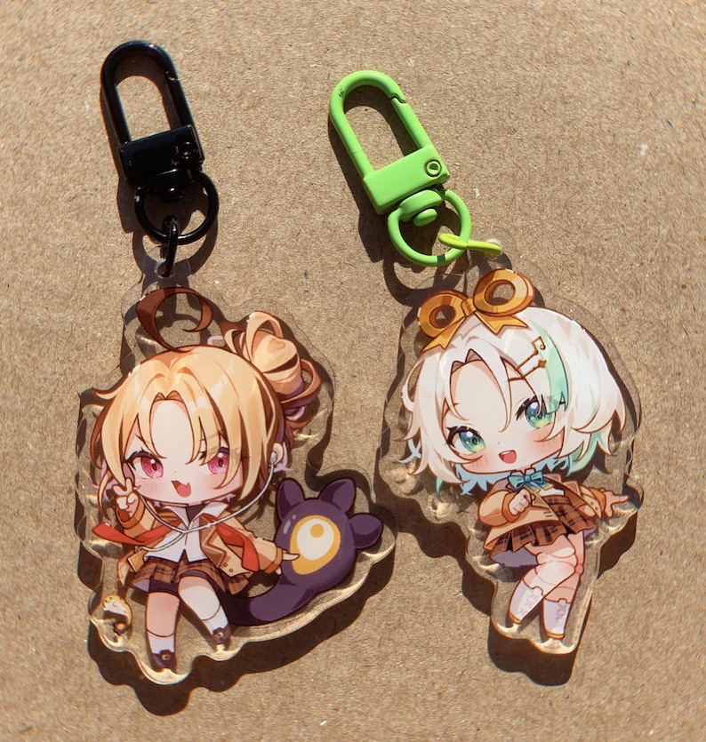 Sleutelhanger Elizabeth Raora Gigi Cecilia Bijou Ina - Vtuber Hololive Charm afbeelding 4