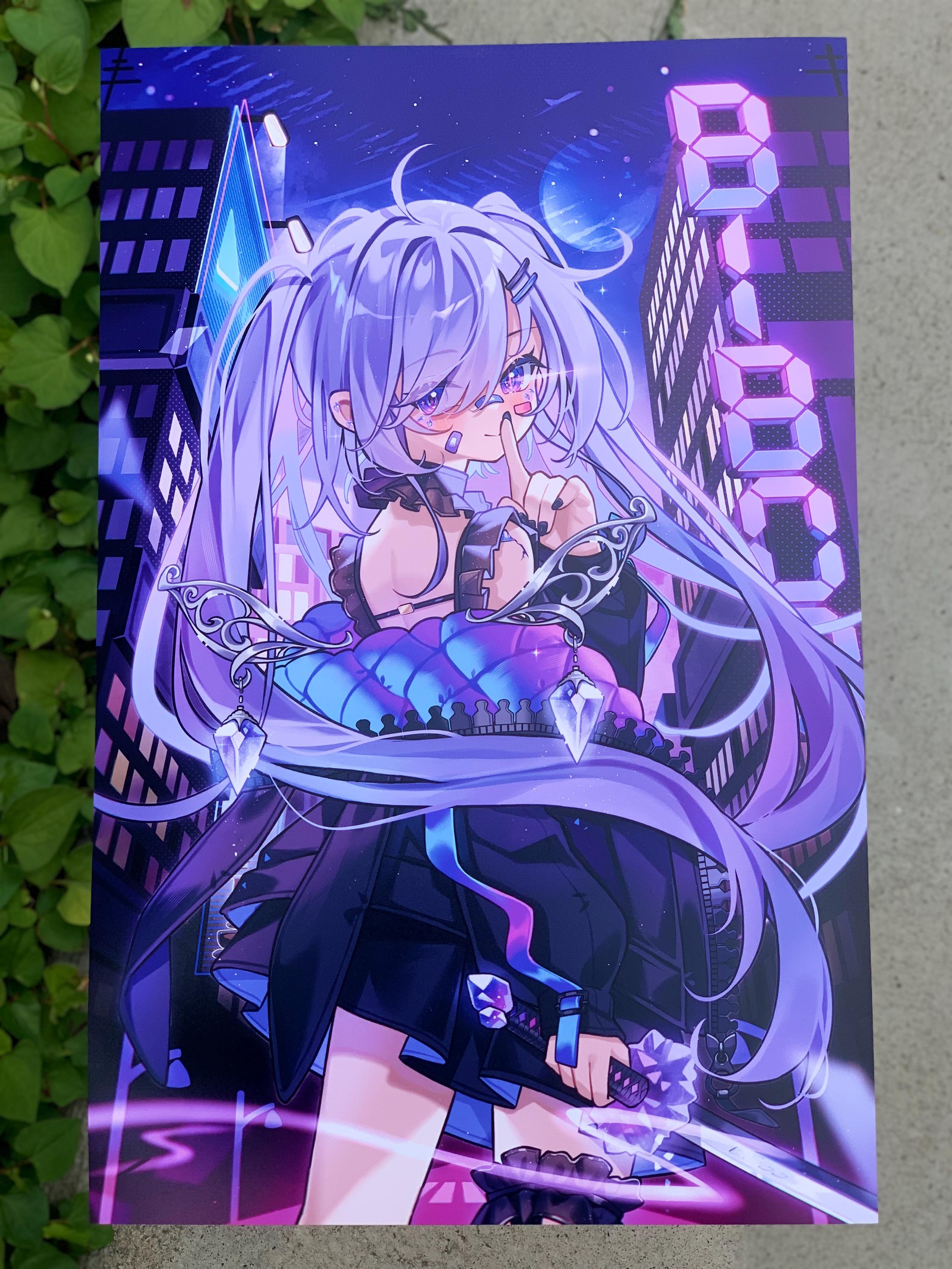 Koseki Bijou, Biboo City Light Poster - Vtuber Hololive Advent Art