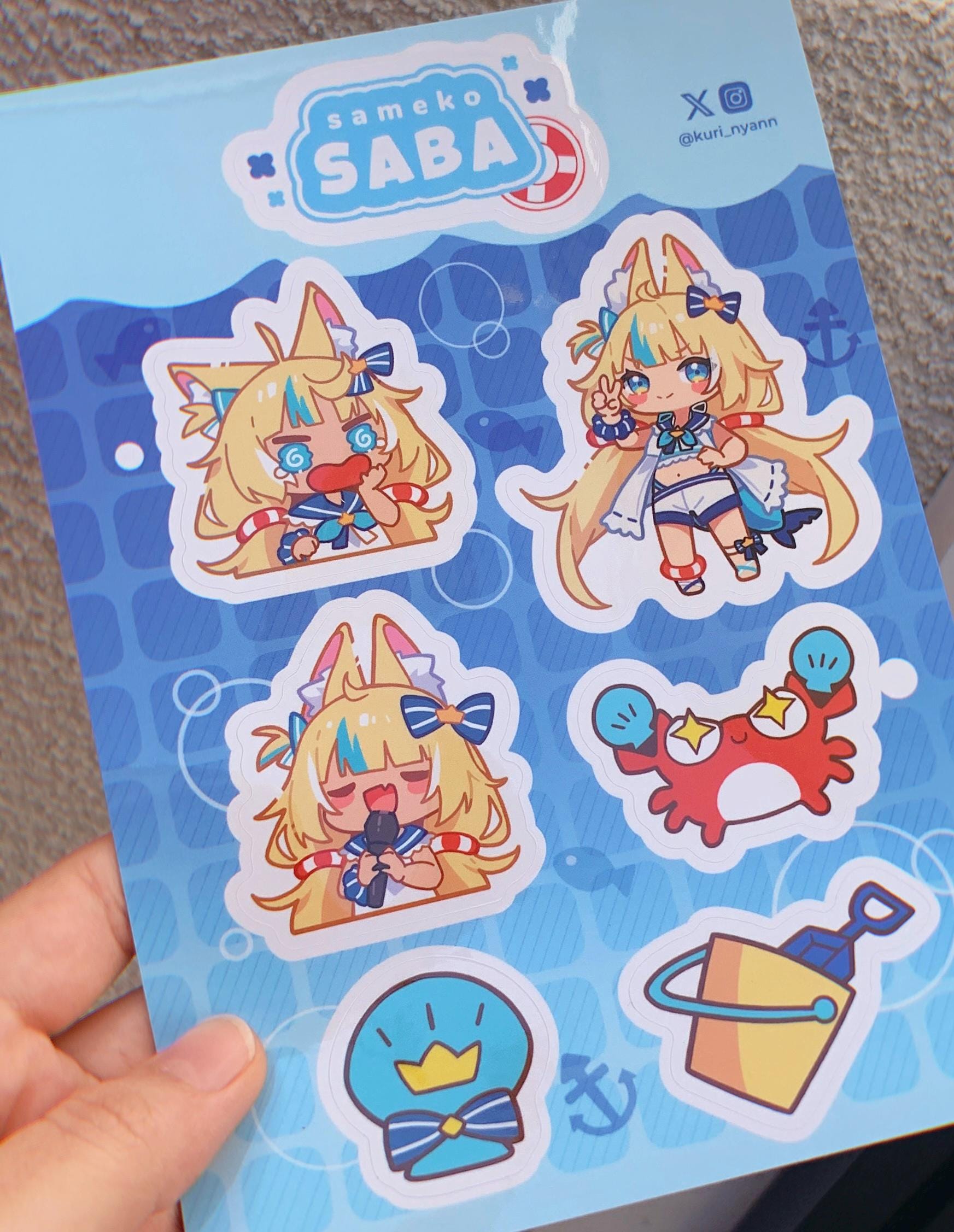 Enamel Pin Sameko Saba and Kaniki Set Vtuber - Etsy