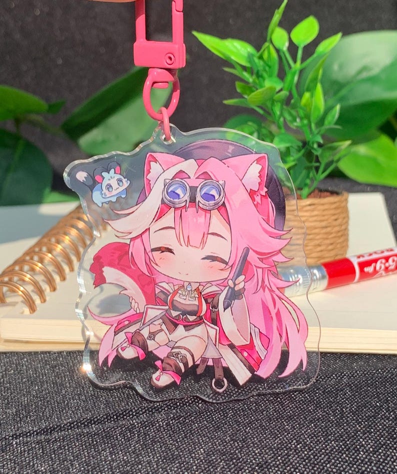 Sleutelhanger Elizabeth Raora Gigi Cecilia Bijou Ina - Vtuber Hololive Charm Raora