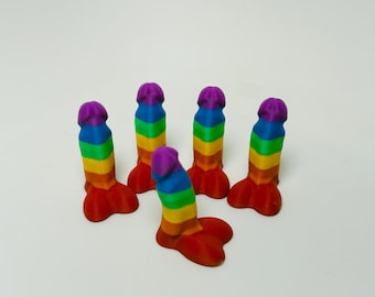 Rainbow D Ventilkappen (5er Set)