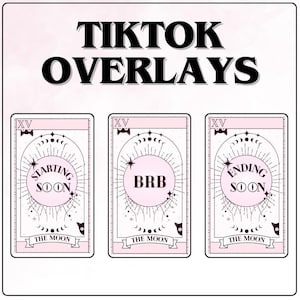 Animierte TikTok Live Overlays, Niedliche Tarot Tiktok Stream Overlay, Tarot Card Stream Ästhetik