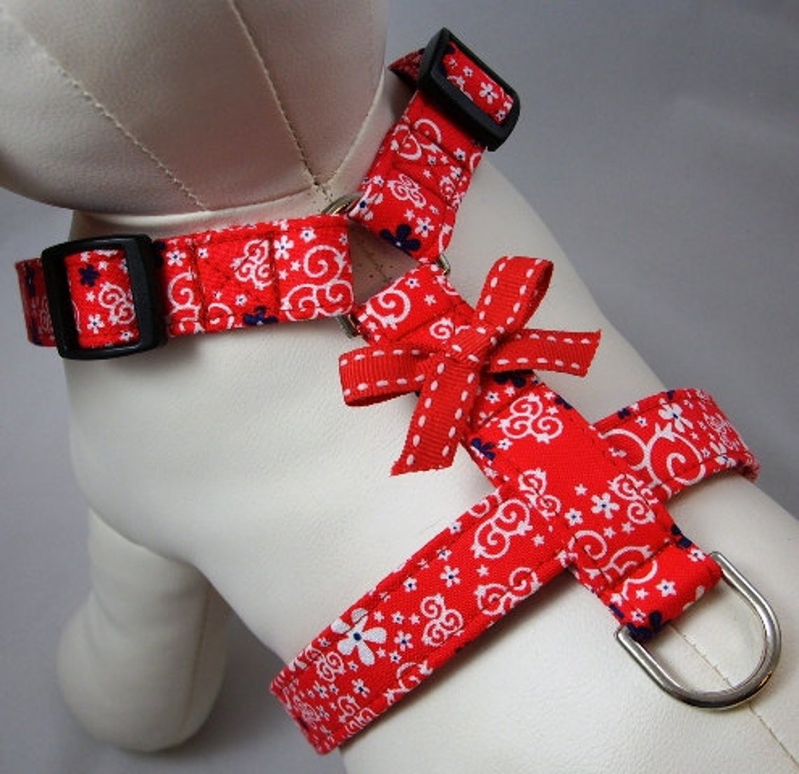 Dog Harness Pretty Bandana Etsy