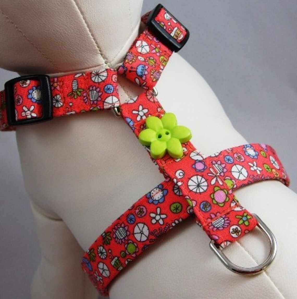 Dog Harness Coral Floral Etsy