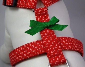 Dog Harness - Red Candy Cane