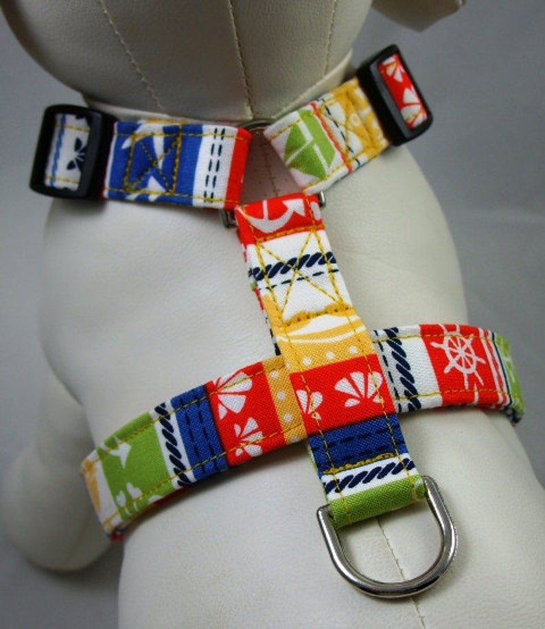 Dog Harness Nautical Stripes Etsy