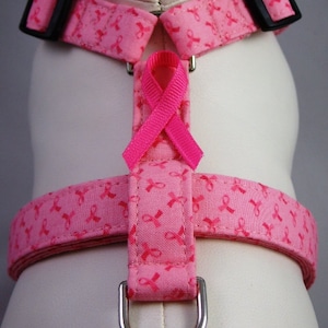 Dog Harness Pink Breast Cancer Awareness Ribbon image 2