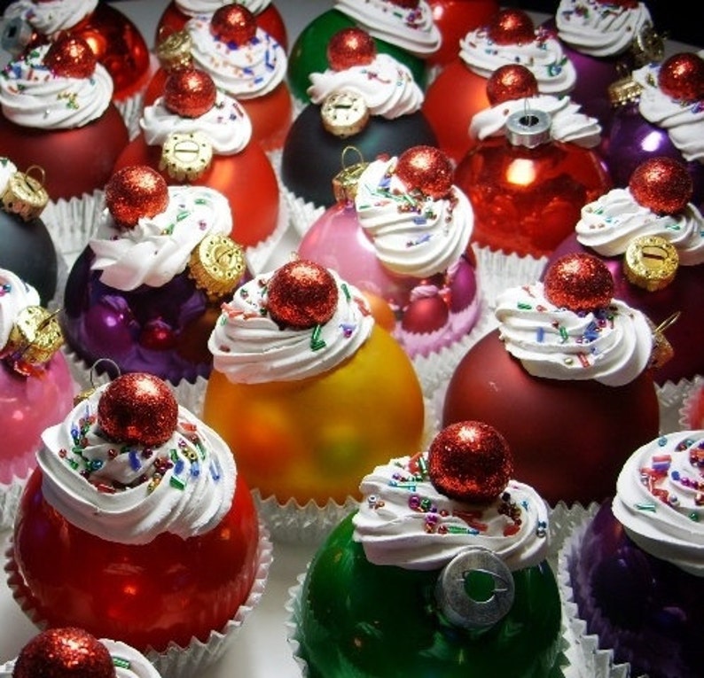 Cupcake Ornament Purple image 4