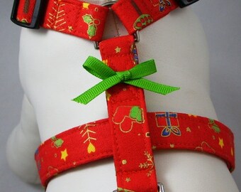 Dog Harness - Classic Red Christmas
