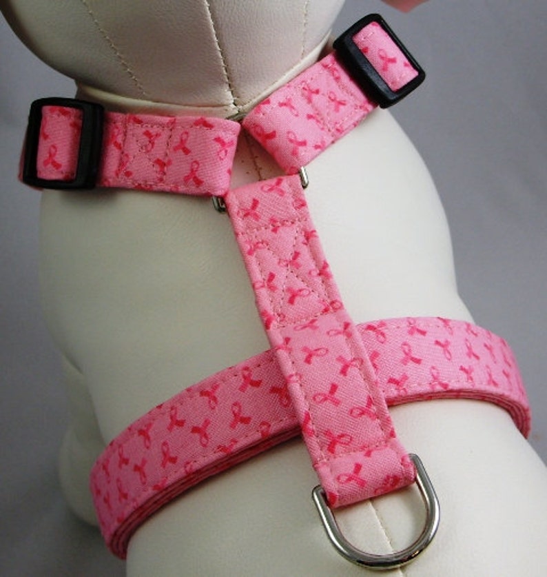 Dog Harness Pink Breast Cancer Awareness Ribbon image 3