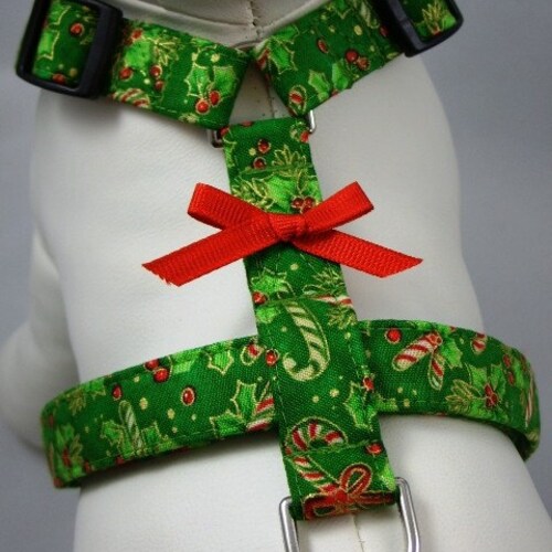 Dog Harness Lime Green Candy Canes Etsy