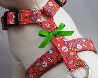 Dog Harness - Coral Floral