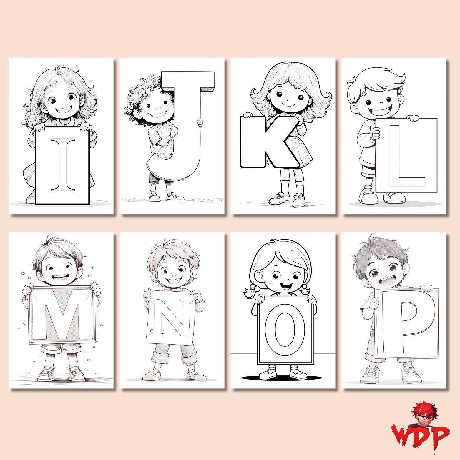 ABC Alphabet Coloring Book for Kids, Educational Activity Book for ...