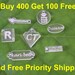 Acrylic Jewelry Tags  - Bulk Lot of 500 Custom Laser Cut and Engraved With Your Logo or Initials