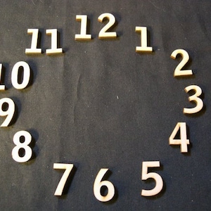 Wood Clock Numbers Set  3 Inch Laser Cut