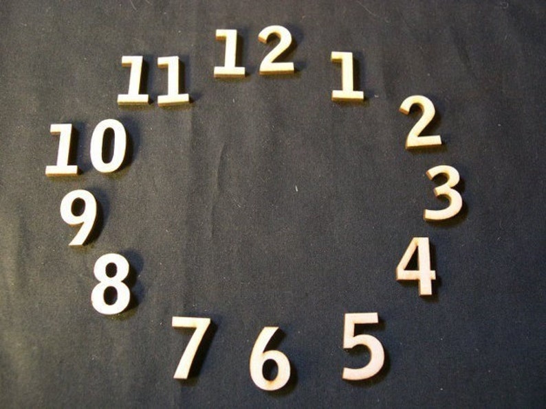 Wood Clock Numbers Set 3/4 Inch Laser Cut Etsy