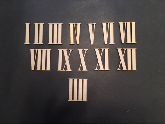 3 Inch Wood Roman Numeral Clock Numbers