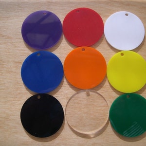 Acrylic Key Chain Blanks Circles 2 3/4 Inch 50 Keychains. Great for vinyl applications image 2