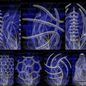 Sports Digital Background | Photography Backdrop | High Resolution Photoshop Background | 7 Sport Blue Bundle