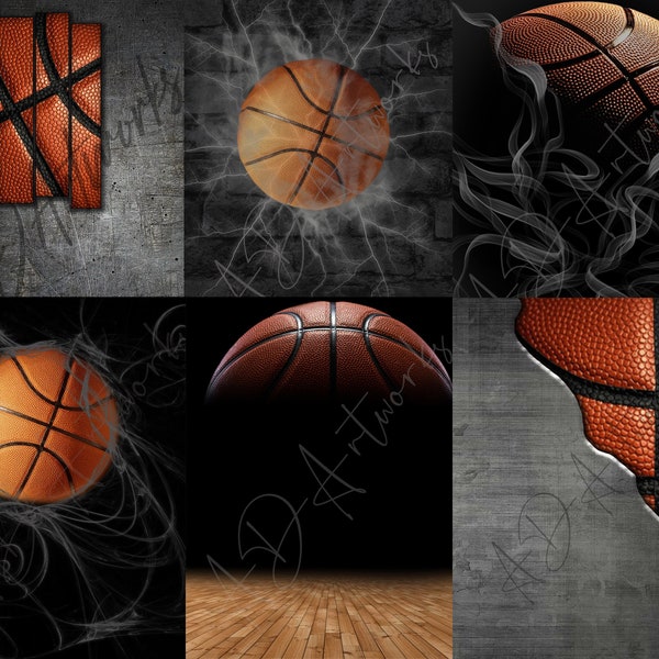 Basketball Digital Backdrop for Etsy