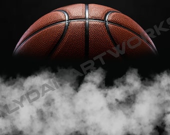 Sports Digital Background | Photography Backdrop | High Resolution Photoshop Background | Basketball | Smoke Overlay