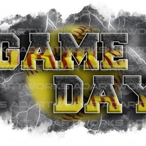 Softball Digital PNG | Softball Sublimation Design | High Resolution Digital Download | Transparent Background | Game Day