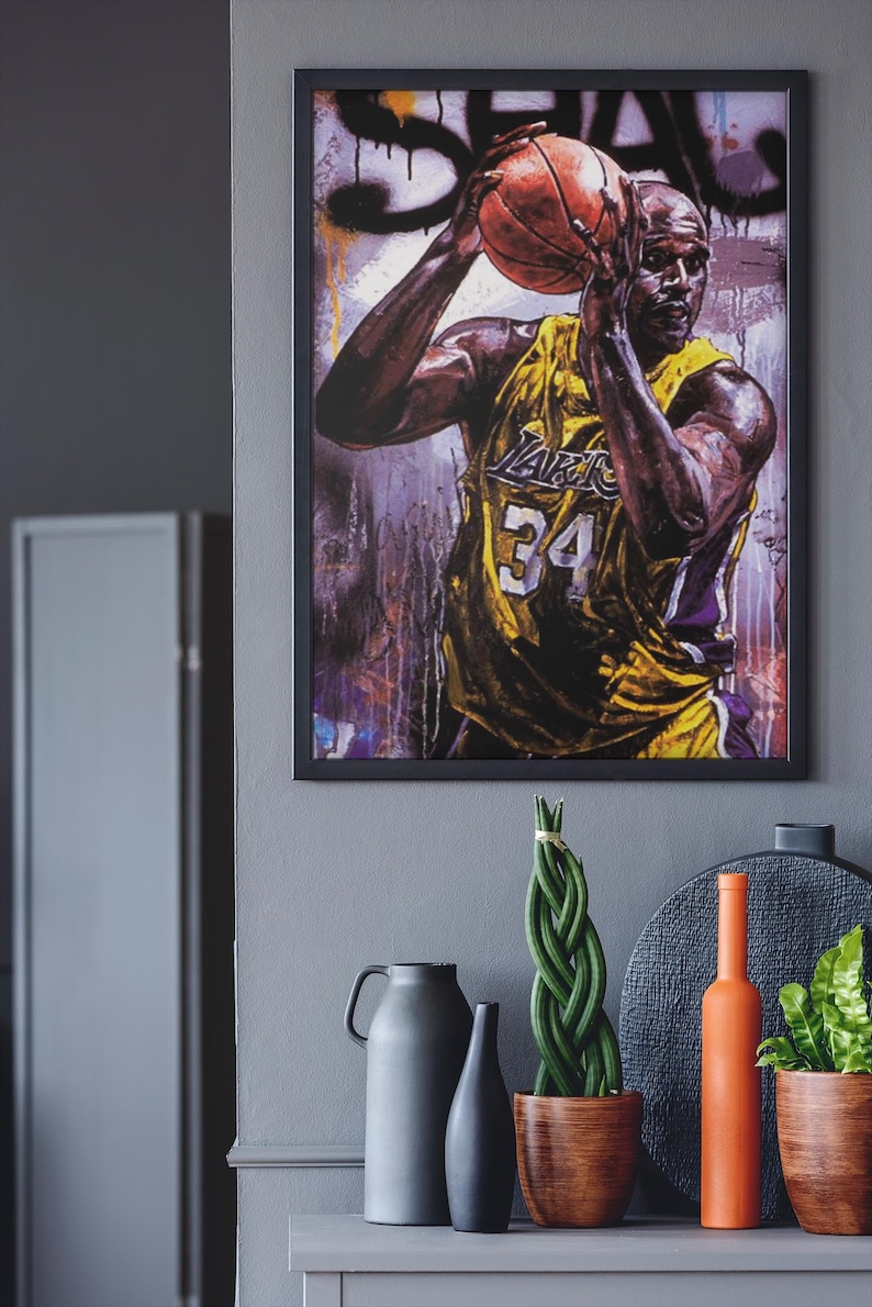 Powerful Shaquille O'neal Canvas Print Motivational Sports Wall Art - Etsy